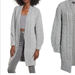 Cable knit cardigan